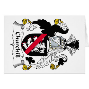 Churchill familjvapensköld hälsningskort