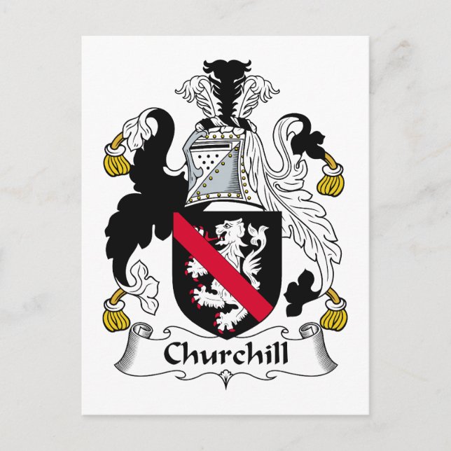Churchill Family Crest Vykort (Framsida)