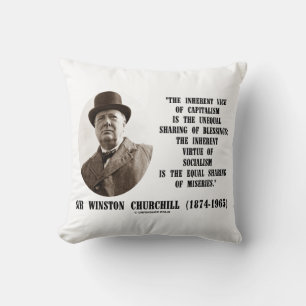 Churchill Inherent Vice av Capitalism Virtue-offer Kudde