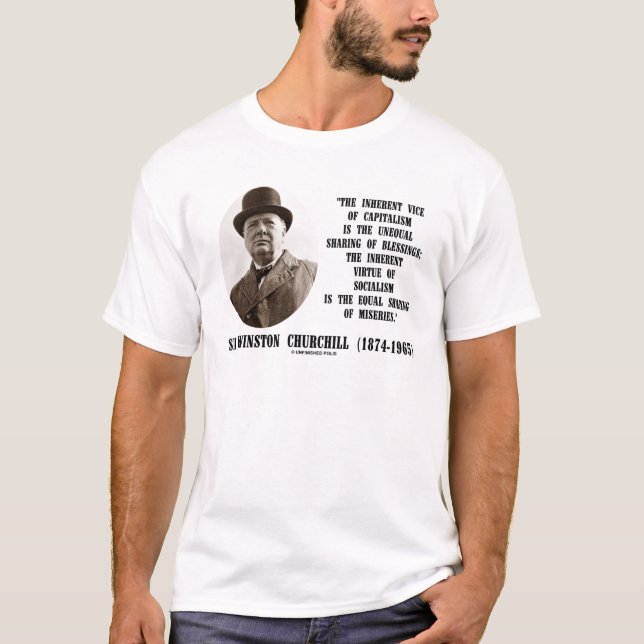 Churchill Inherent Vice av kapitalbaskvot T Shirt (Framsida)