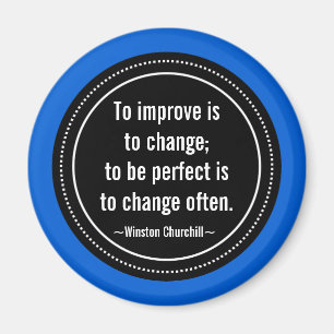 Churchill inspirera citationstecken magnet