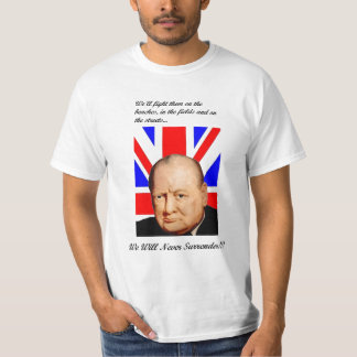 Churchill kapitulerar aldrig den grundläggande t-shirt