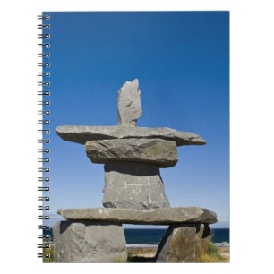 Churchill, Manitoba. Inukshuk Anteckningsbok Med Spiral
