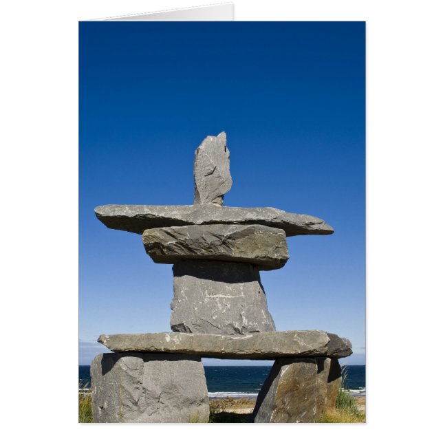 Churchill, Manitoba. Inukshuk Hälsningskort (Framsidan)