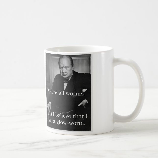 Churchill: Mig förmiddag en Glowworm Kaffemugg (Höger)