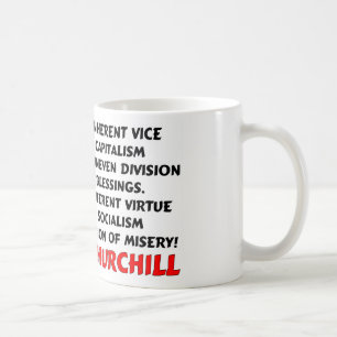 Churchill: Misär av socialismen Kaffemugg