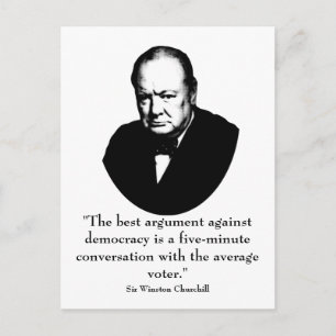 Churchill och Funny Quote Vykort