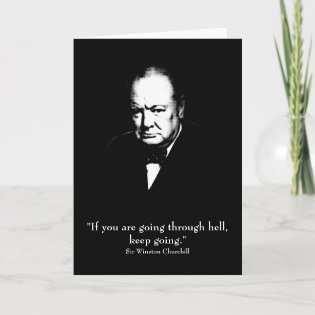Churchill och Quote Kort (Framsida)