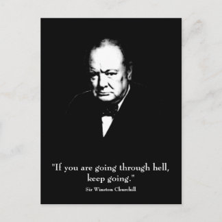 Churchill och Quote Vykort