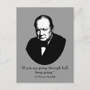 Churchill och Quote Vykort
