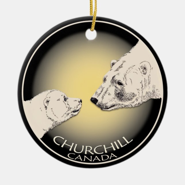 Churchill Ornament Personlig Polar Bear Souveni (Framsidan)