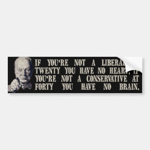 Churchill på konservativ och liberal person bildekal