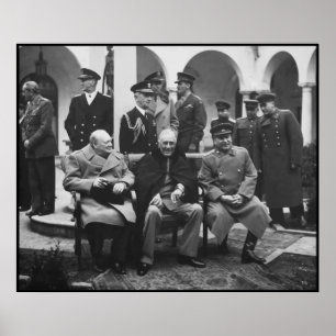 Churchill, Roosevelt och Stalin-Gräns Poster