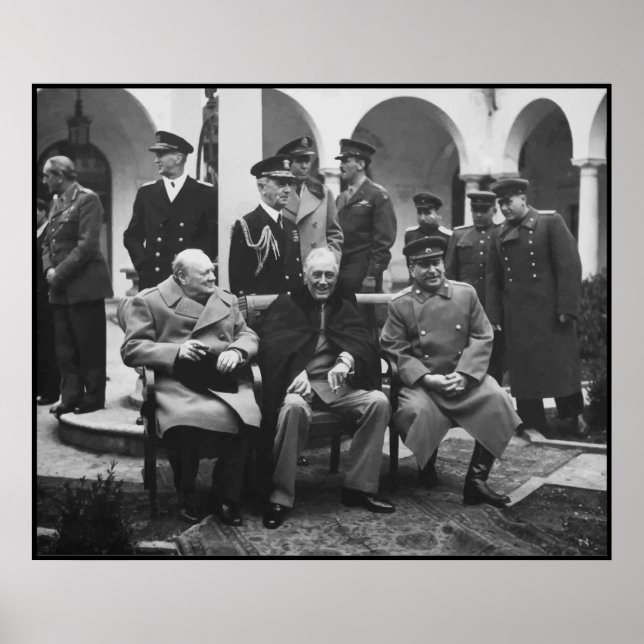 Churchill, Roosevelt och Stalin-Gräns Poster (Framsidan)