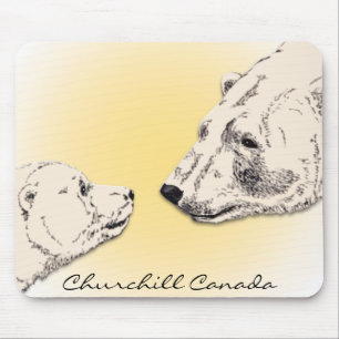 Churchill Souvenir Mousepad Polar Bear Art Gifts Musmatta
