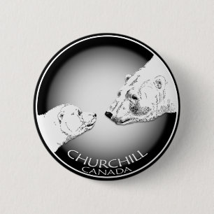 Churchill-souvenirer Isbjörn Konst T-shirts & pres Knapp