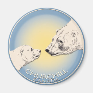 Churchill-souvenirer Isbjörn Konstmagneter & prese Magnet