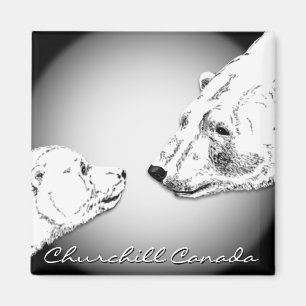 Churchill Souvenirs Polar Bear Art Magnets & Gifts Magnet