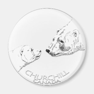 Churchill Souvenirs Polar Bear Art Magnets & Gifts Magnet