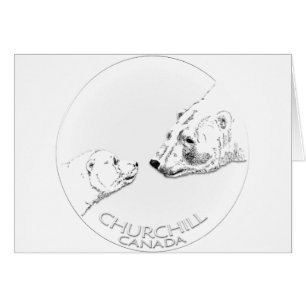 Churchill Souvenirs Polar Bear Art Shirts & Gifts Hälsningskort