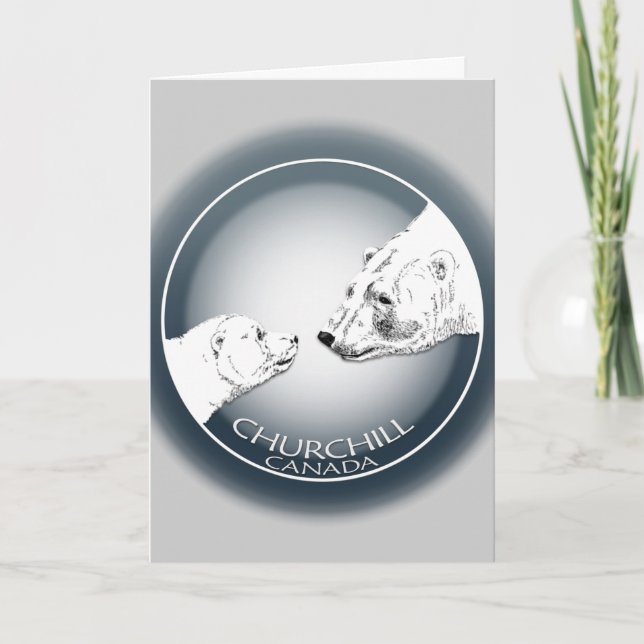 Churchill Souvenirs Polar Bear Art Shirts & Gifts Helgkort (Framsida)