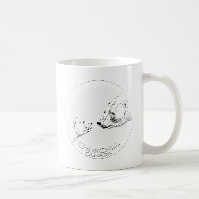 Churchill Souvenirs Polar Bear Art Shirts & Gips Kaffemugg (Höger)