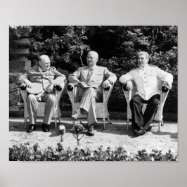 Churchill, Truman och Stalin - Potsdam - 1945 Poster