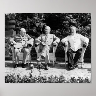 Churchill, Truman, och Stalin - Potsdam - 1945 Poster