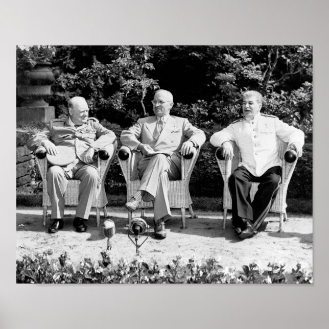 Churchill, Truman och Stalin - Potsdam - 1945 Poster (Framsidan)