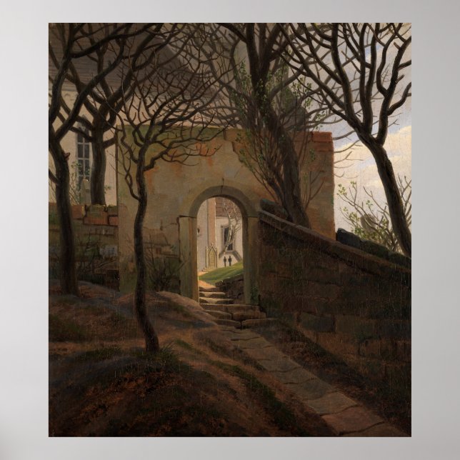 Churchyard grind [1822] av Caspar David Friedrich Poster (Framsidan)