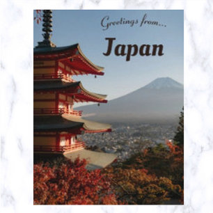Chureito Pagoda i Yamanashi Japan Vykort