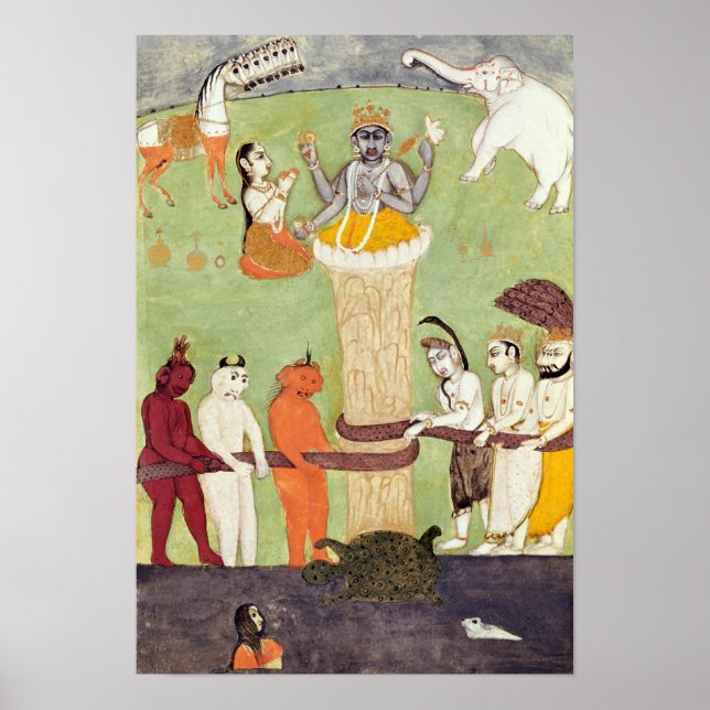 Churning of the Sea of Mjölk, 1500-1100-talet Poster (Framsidan)