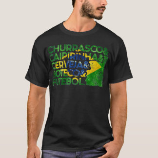 Churrasco Caipirinha Cerveja Boteco Futebol T Shirt
