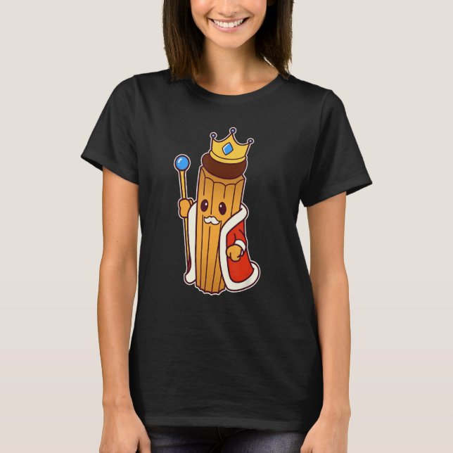 Churro King - Spanish  Portuguese Cuisine T Shirt (Framsida)