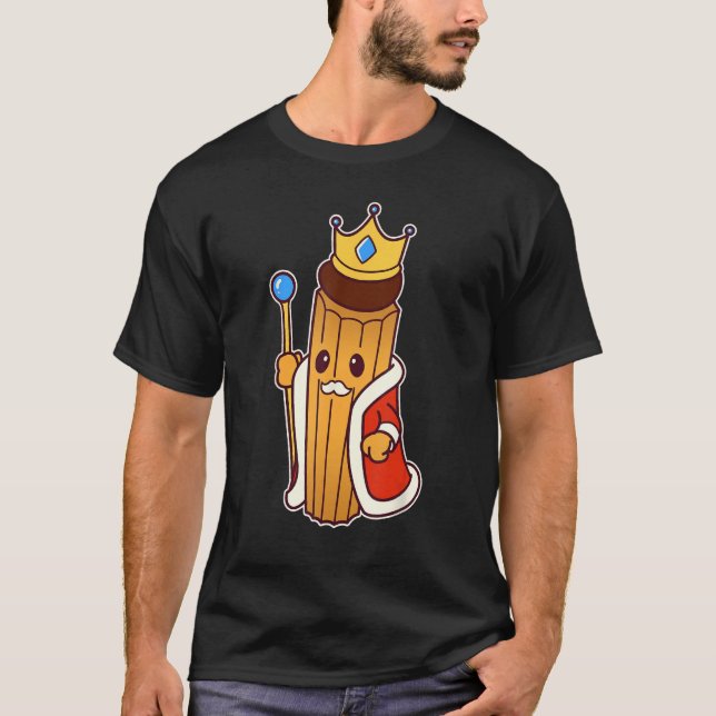 Churro King - Spanish  Portuguese Cuisine T Shirt (Framsida)