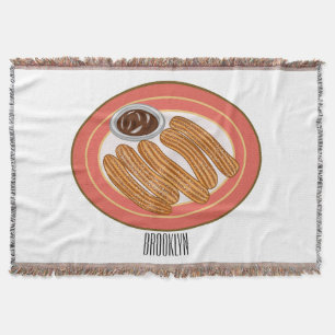 Churro tecknad illustration filt