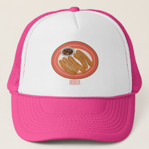 Churro tecknad illustration keps