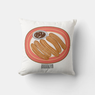 Churro tecknad illustration kudde