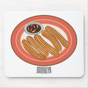 Churro tecknad illustration musmatta