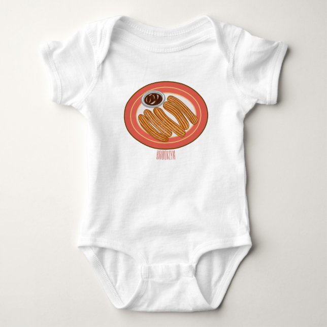 Churro tecknad illustration t shirt (Framsida)