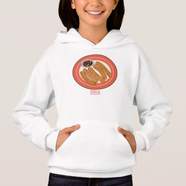 Churro tecknad illustration t shirt (Framsida)