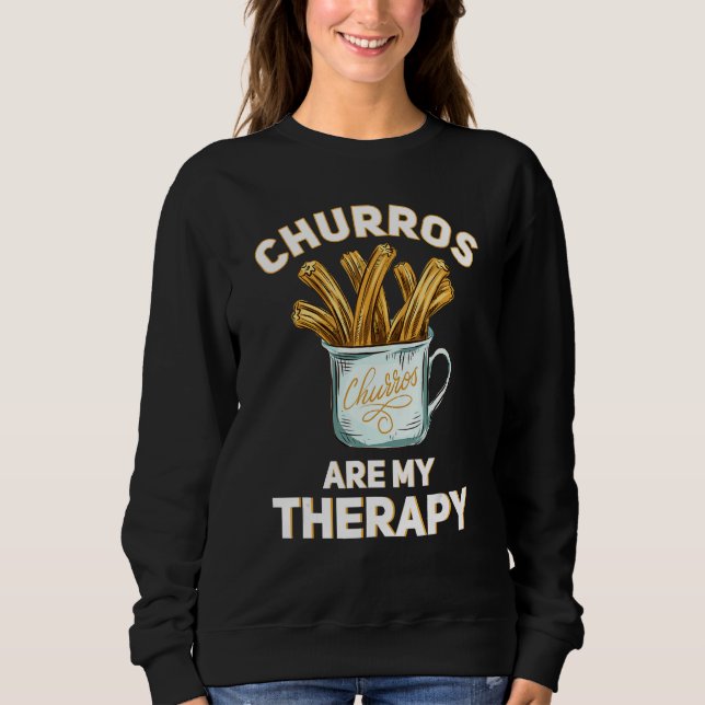Churros are my Therapy  Churro Pastry T Shirt (Framsida)
