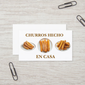 Churros hecho en casa visitkort