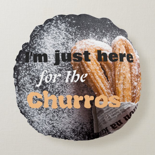 Churros kudder rund kudde (Framsidan)