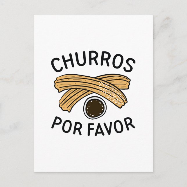Churros Por Favor Vykort (Framsida)