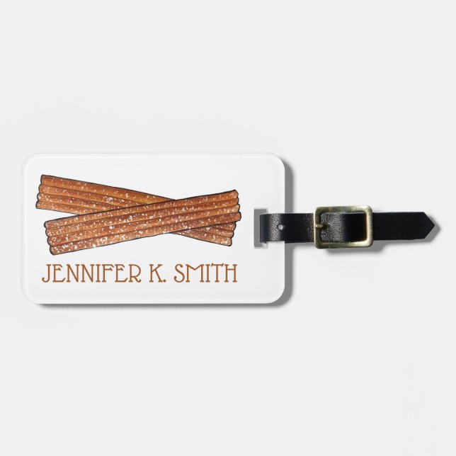 CHURROS Spansk portugisisk präglingsdeg Bagagebricka (Horisontell Framsida)