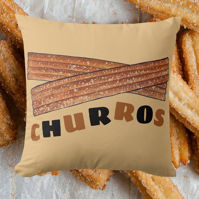 CHURROS Spansk portugisisk präglingsdeg Kudde (Churro Pillow)