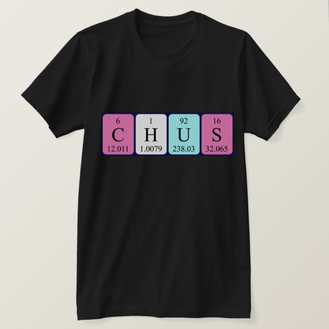 Chus periodisk skjorta bord namn tröja (Design framsida)
