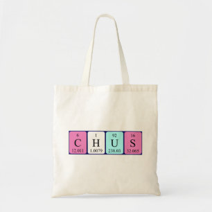 Chus periodiskt bord namn tote bag tygkasse