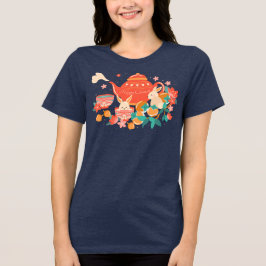 Chuseok Mid-Autumn Festival Tekanna och kaniner T Shirt